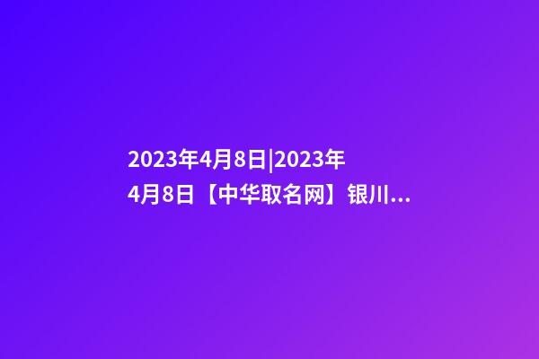 2023年4月8日|2023年4月8日【中华取名网】银川XXX房地产开发有限公司签约-第1张-公司起名-玄机派